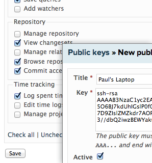 Setting up repository permissions and public keys