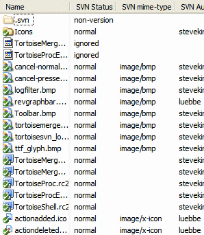 SVN-specific columns in Windows Explorer integration